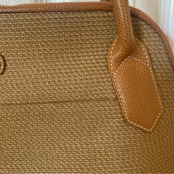 Eric Javits Natural Woven Tan Straw Shoulder Bag Purse Summer - Picture 5 of 16